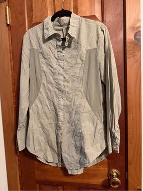 XCVI Taupe Button-Up Shirt